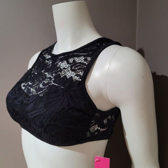 Xhilaration™ Lace High Neck Bikini Top Medium - Picture 3 of 7